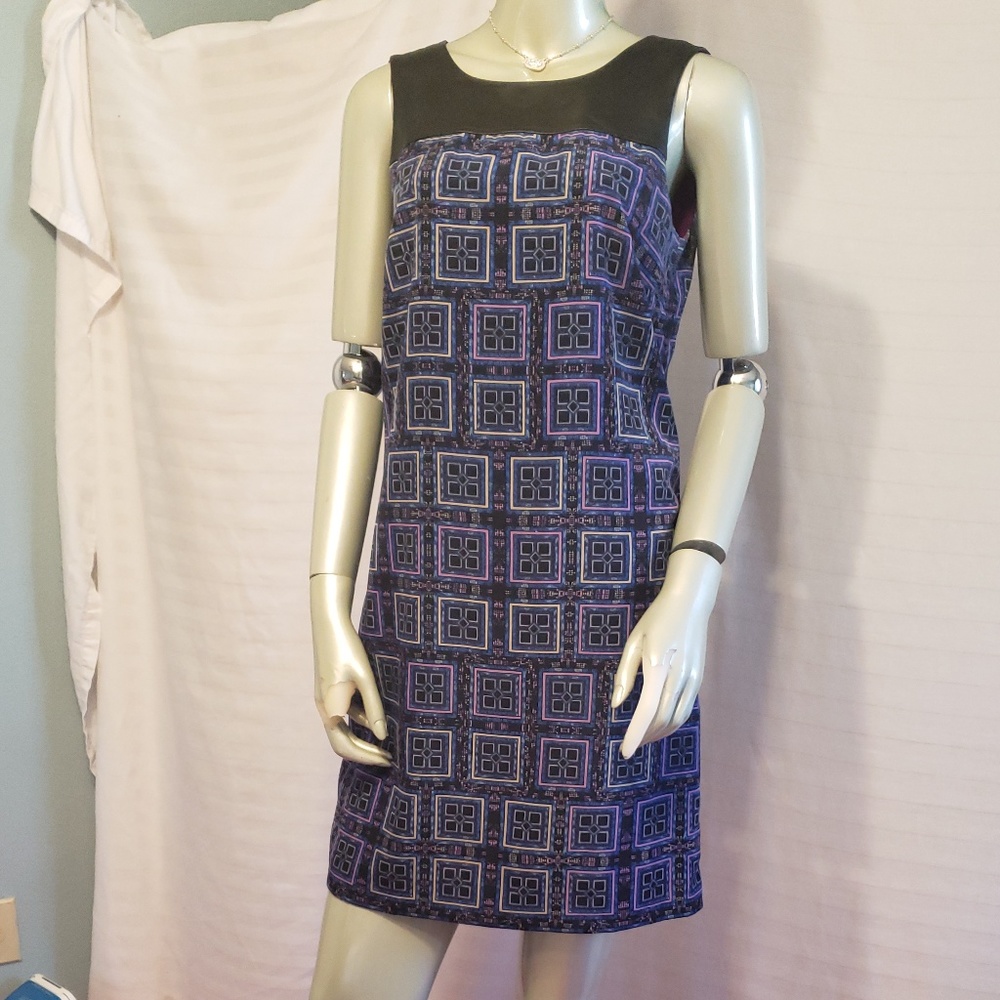 Faux Leather topped Marc New York size 6 dress